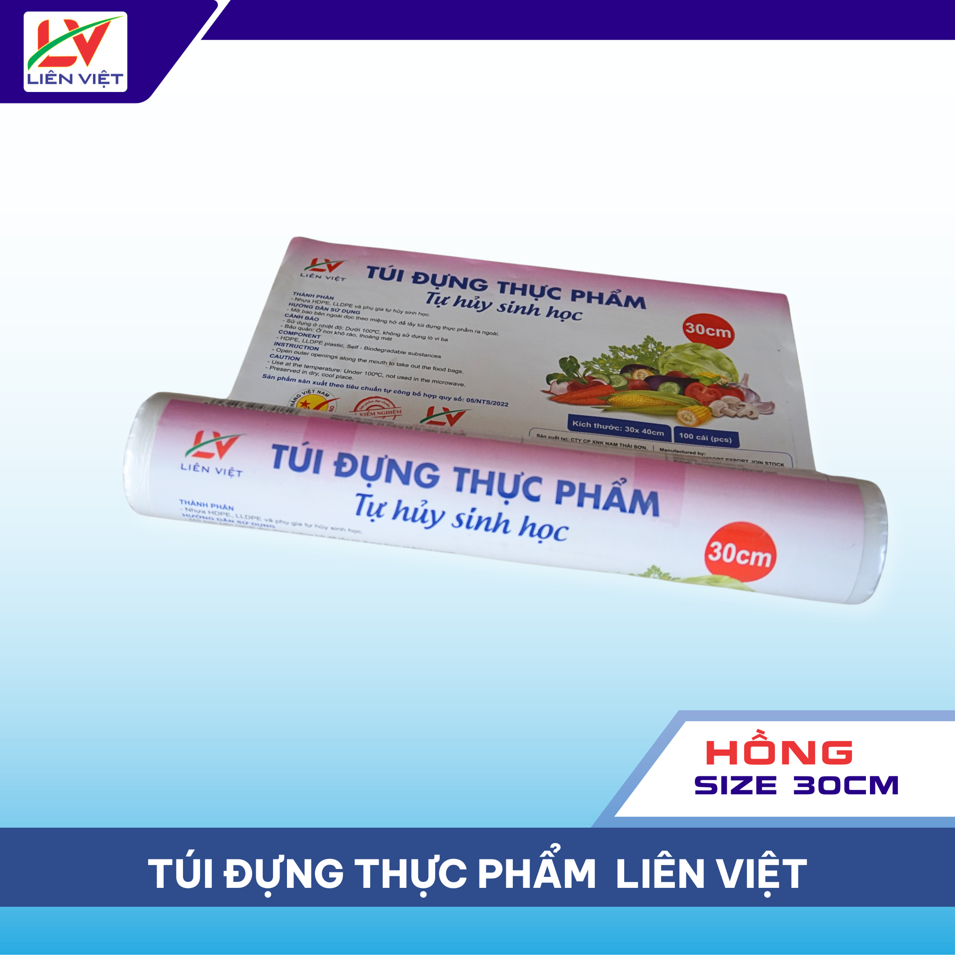 Túi Đựng Thực Phẩm Liên Việt Size 30cm